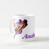Baseball auf Feuer. Kaffeetasse (Vorderseite Links)