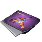 Baseball auf Feuer. Laptopschutzhülle (Vorne Knopf)