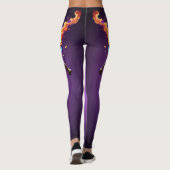 Baseball auf Feuer. Leggings (Rückseite)
