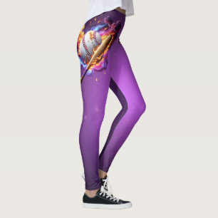 Baseball auf Feuer. Leggings