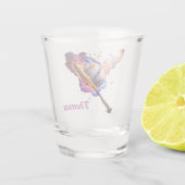 Baseball auf Feuer. Schnapsglas (Rückseite)