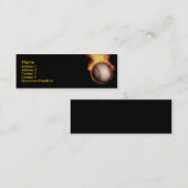 Baseball auf Feuer-Visitenkarte Mini Visitenkarte (Vorne/Hinten)