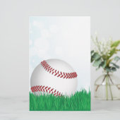 Baseball auf Gras Briefpapier (Stehend Vorderseite)
