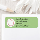 Baseball auf Green Address Labels (Insitu)