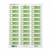 Baseball auf Green Address Labels (Vorne)