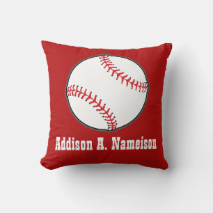 Baseball auf Red Name Sportsaal Boys Throw Kissen