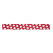 Baseball auf Red Satin Ribbon Satinband (Vorderseite)