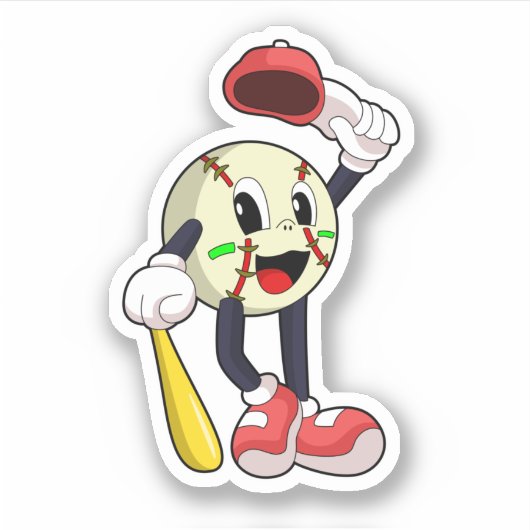 Baseball Aufkleber (Vorderseite)