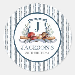 Baseball-Aufkleber, Baseball-Gastgeschenk Runder Aufkleber