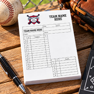 Baseball-Aufstellungskarten Post-it Klebezettel