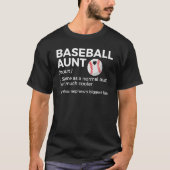 Baseball Aunt Definition Nephew's Biggest Fan T-Shirt (Vorderseite)