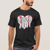 Baseball Aunt Heart 2 T-Shirt (Vorderseite)