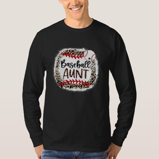 Baseball Aunt Leopard  Baseball Aunt T-Shirt (Vorderseite)