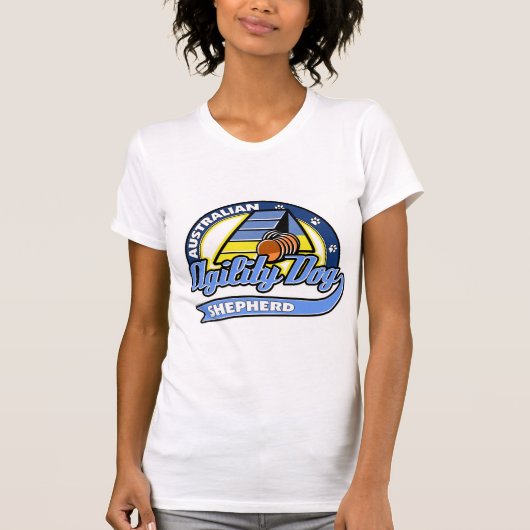 Baseball-australisches Schäfer-Agility T-Shirt (Vorderseite)
