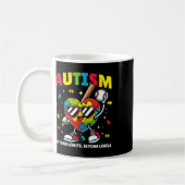Baseball Autismus Bewusstsein Farbenfrohe Puzzle H Kaffeetasse (Links)