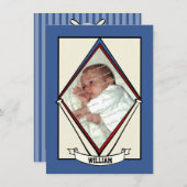 Baseball Baby Birth Ankündigung (Vorne/Hinten)