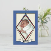 Baseball Baby Birth Ankündigung (Stehend Vorderseite)