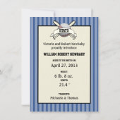 Baseball Baby Birth Ankündigung (Rückseite)