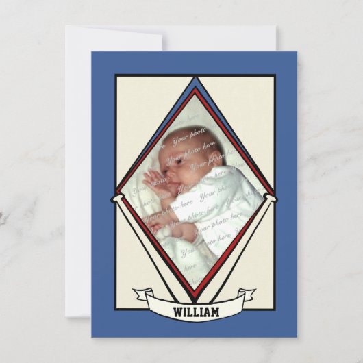 Baseball Baby Birth Ankündigung (Vorderseite)