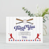 Baseball, Baby Boy Dusche Danke Karte (Stehend Vorderseite)