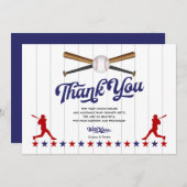 Baseball, Baby Boy Dusche Danke Karte (Vorne/Hinten)