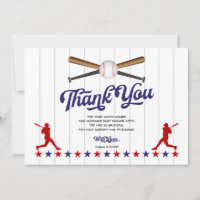 Baseball, Baby Boy Dusche Danke Karte