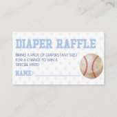 Baseball-Baby-Duschdusche Windelwanne Begleitkarte (Vorderseite)