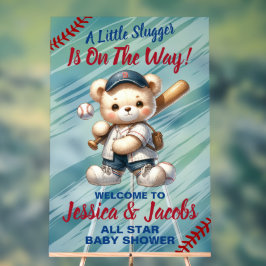 Baseball Baby-Dusche Acrylschild