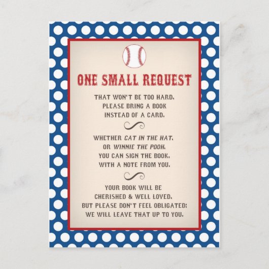 Baseball Baby Dusche bringen eine Reservierung Pos Einladungspostkarte (Vorderseite)