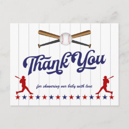 Baseball, Baby Dusche danke Postkarte
