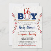 Baseball Baby Dusche Einladung (Vorderseite)