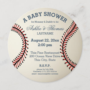 Baseball Baby-Dusche Einladung