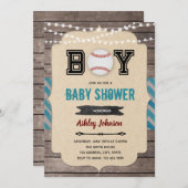 Baseball-Baby-Dusche Einladung (Vorne/Hinten)