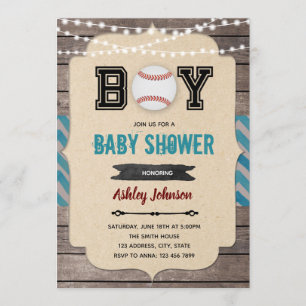 Baseball-Baby-Dusche Einladung