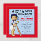 Baseball Baby-Dusche Einladung (Vorne/Hinten)