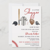 Baseball Baby Dusche Einladung (Vorderseite)