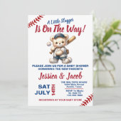 Baseball Baby-Dusche Einladung (Stehend Vorderseite)