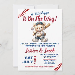 Baseball Baby-Dusche Einladung
