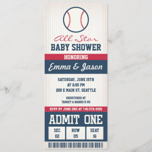 Baseball Baby Dusche Einladung