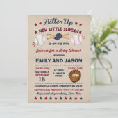 Baseball Baby Dusche Einladung Baseball Dusche (Stehend Vorderseite)