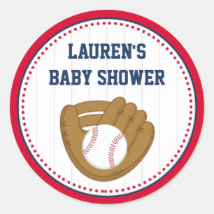 Baseball Baby Dusche Gefallen Tag Stickers