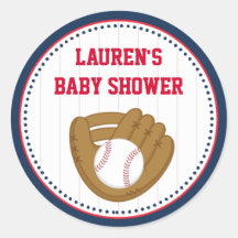 Baseball Baby Dusche Gefallen Tag Stickers