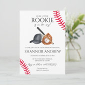Baseball-Baby-Dusche Kleines Gepäck Einladung (Stehend Vorderseite)
