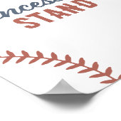 Baseball Baby Dusche Konzession Standzeichen Poster (Ecke)