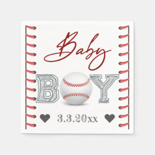 Baseball Baby Dusche Personalisiert Serviette
