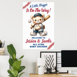 Baseball Baby-Dusche Poster