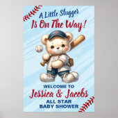 Baseball Baby-Dusche Poster (Vorne)