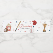 Baseball Baby-Dusche Wasserflaschenetikett (Einzelnes Label)