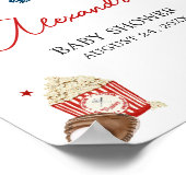 Baseball Baby Dusche Willkommen Poster (Ecke)