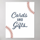 Baseball Baby-Duschkarten und Geschenke Unterschri Poster (Vorne)